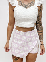 SKORTY | LEINEN|Rosa