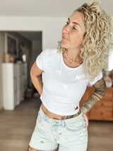 SUE|SHIRT|Schleife|weiß