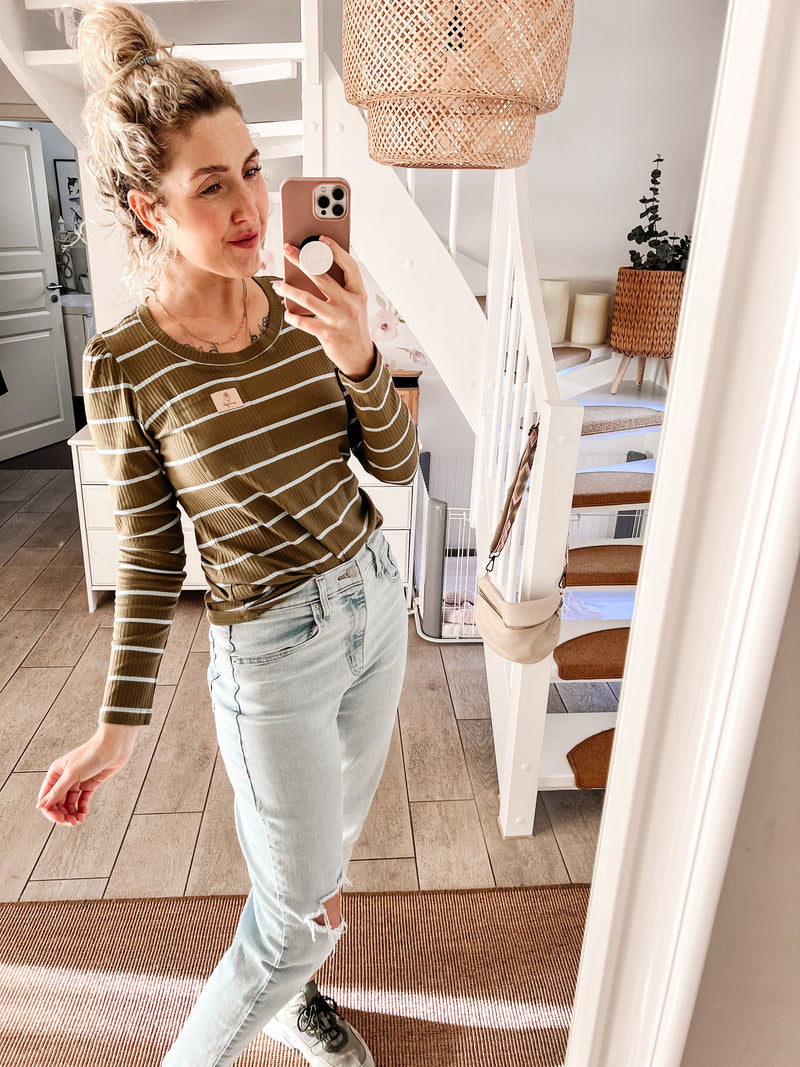 FIONA | SLEEVE | OLIVE-BLUE