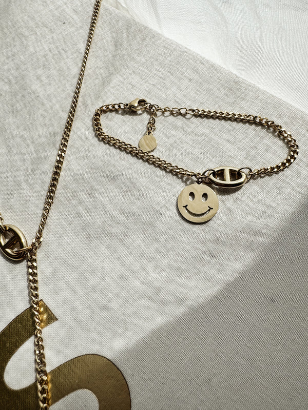 SMILEY| SCHMUCKSET| GOLD