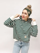 CLEO | HOODIE | STRIPES grün