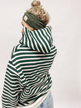 CLEO | HOODIE | STRIPES grün